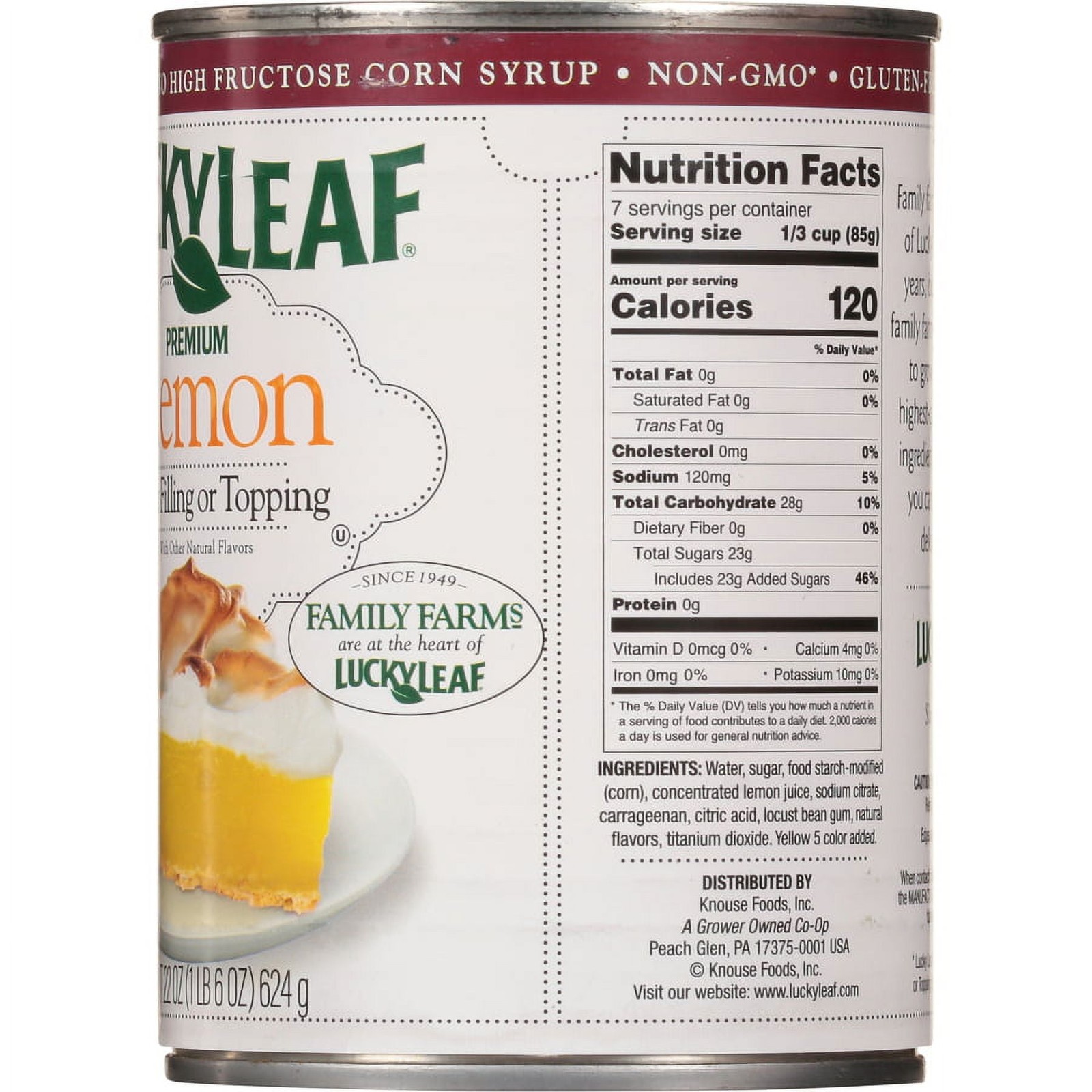 Lucky Leaf Premium Lemon Fruit Filling or Topping, 22oz Can, Free Shipping