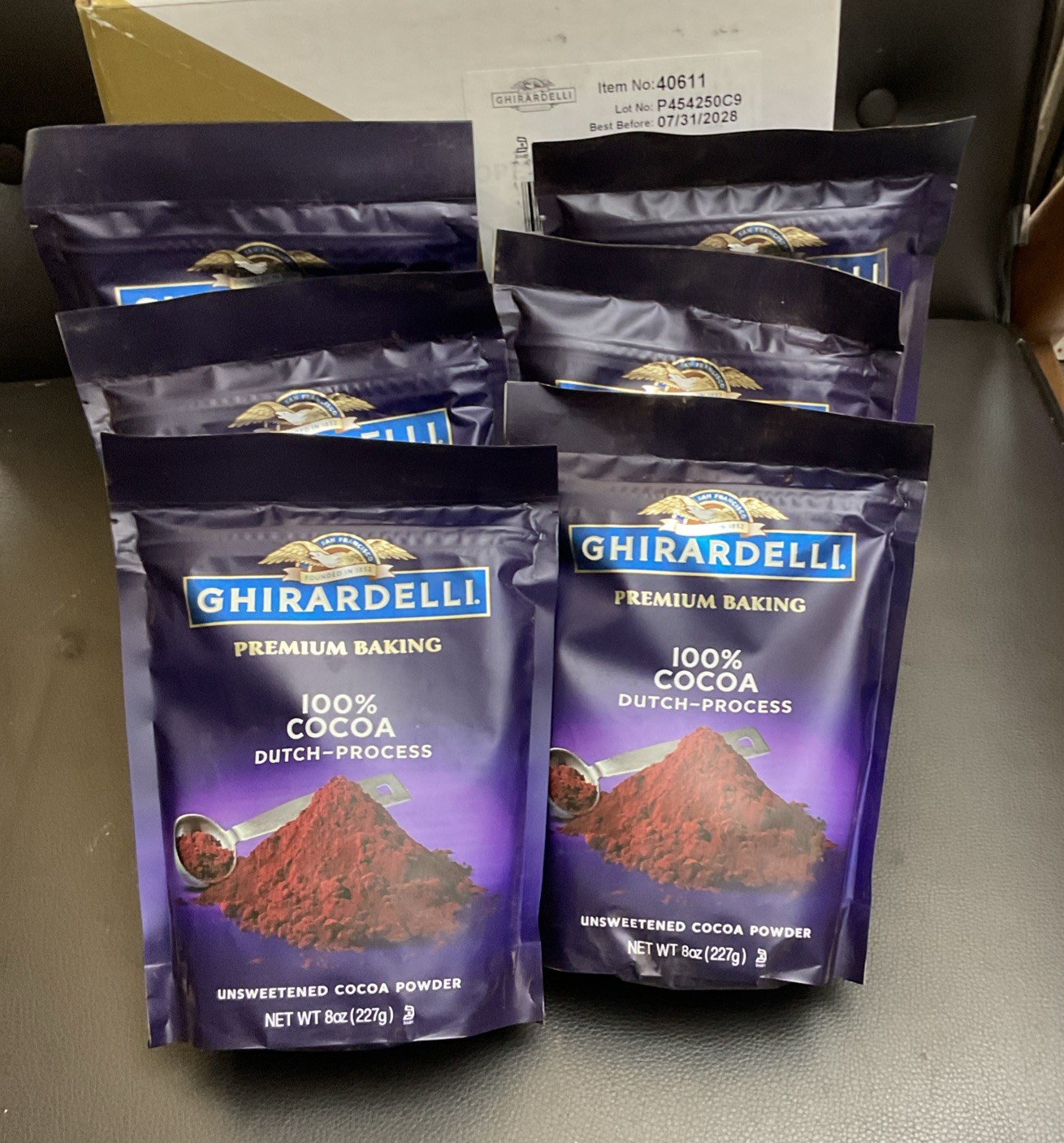 GHIRARDELLI Premium Baking DUTCH PROCESS 100% Unsweetened Cocoa Powder 8oz 6bags