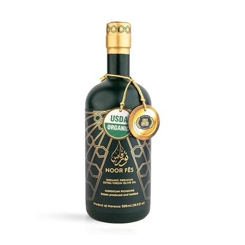 Organic Extra Virgin Olive Oil 17 Oz USDA Cold Pressed Picholine Award Winning