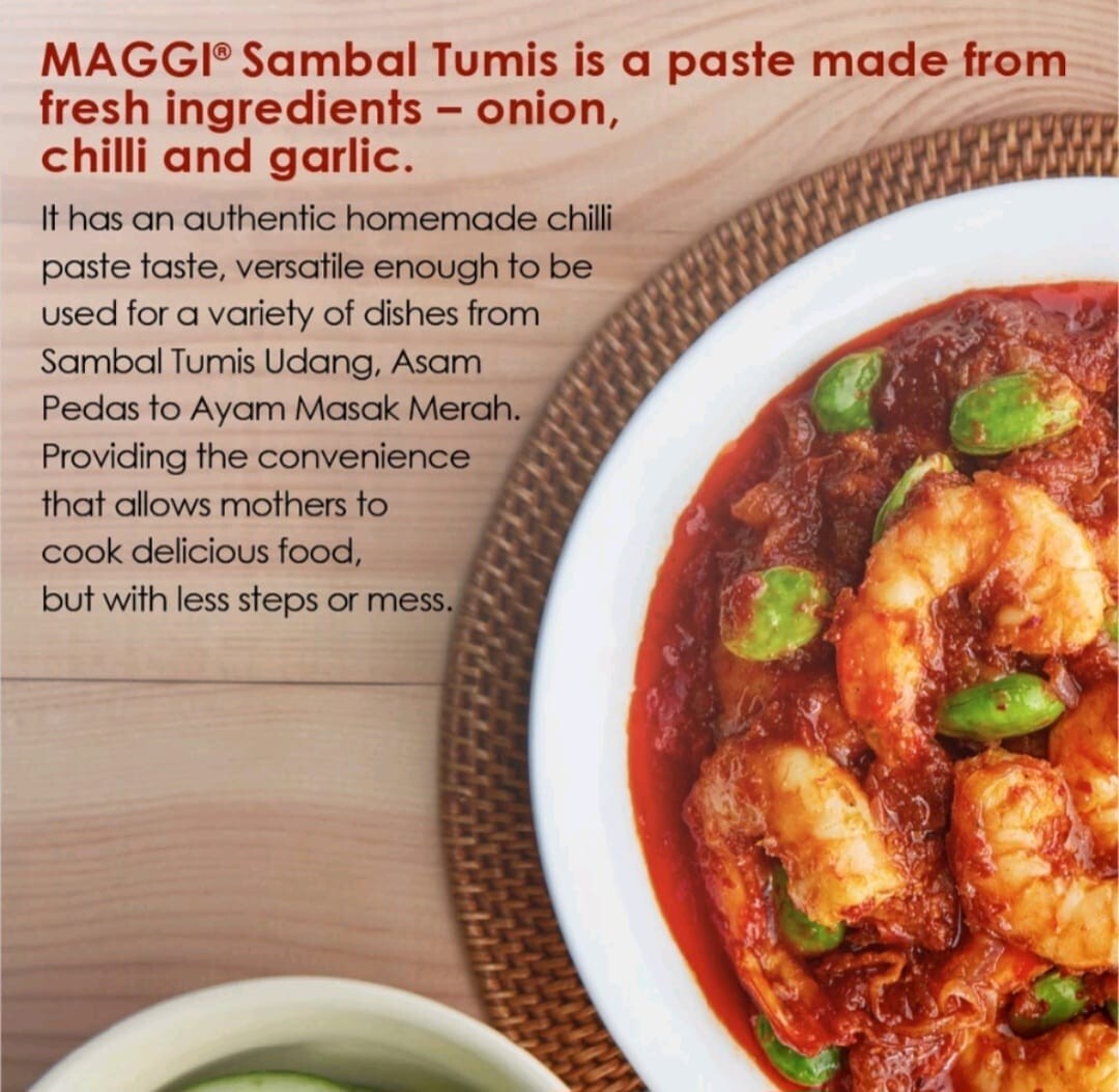 Maggi Sambal Tumis For All Type Cooking Chili Paste , 20 packs x 60 g – DHL Ex