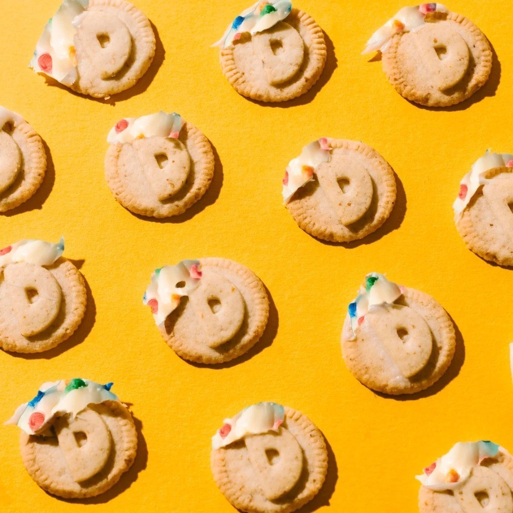Vanilla Cookies with Rainbow Chip Frosting Pack of 10
