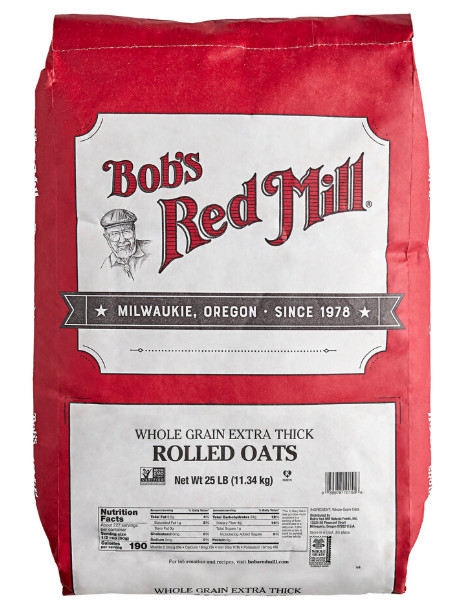 Bob’s Red Mill Extra-Thick Whole Grain Rolled Oats Heart-Healthy 25-lbs