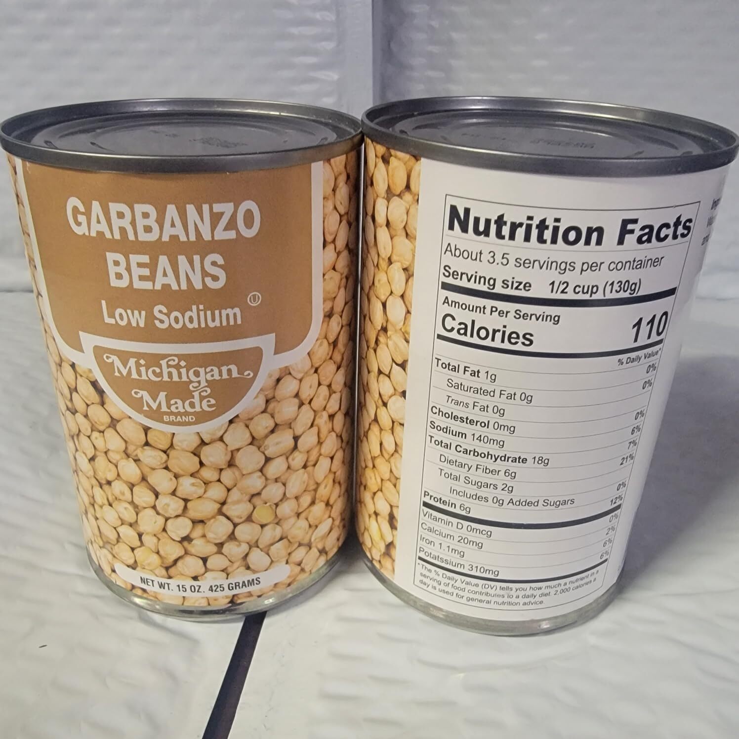 Michigan Made Chick PEAS Garbanzo Beans 15oz (Pack of 6 or 12) US GROWN Frijoles