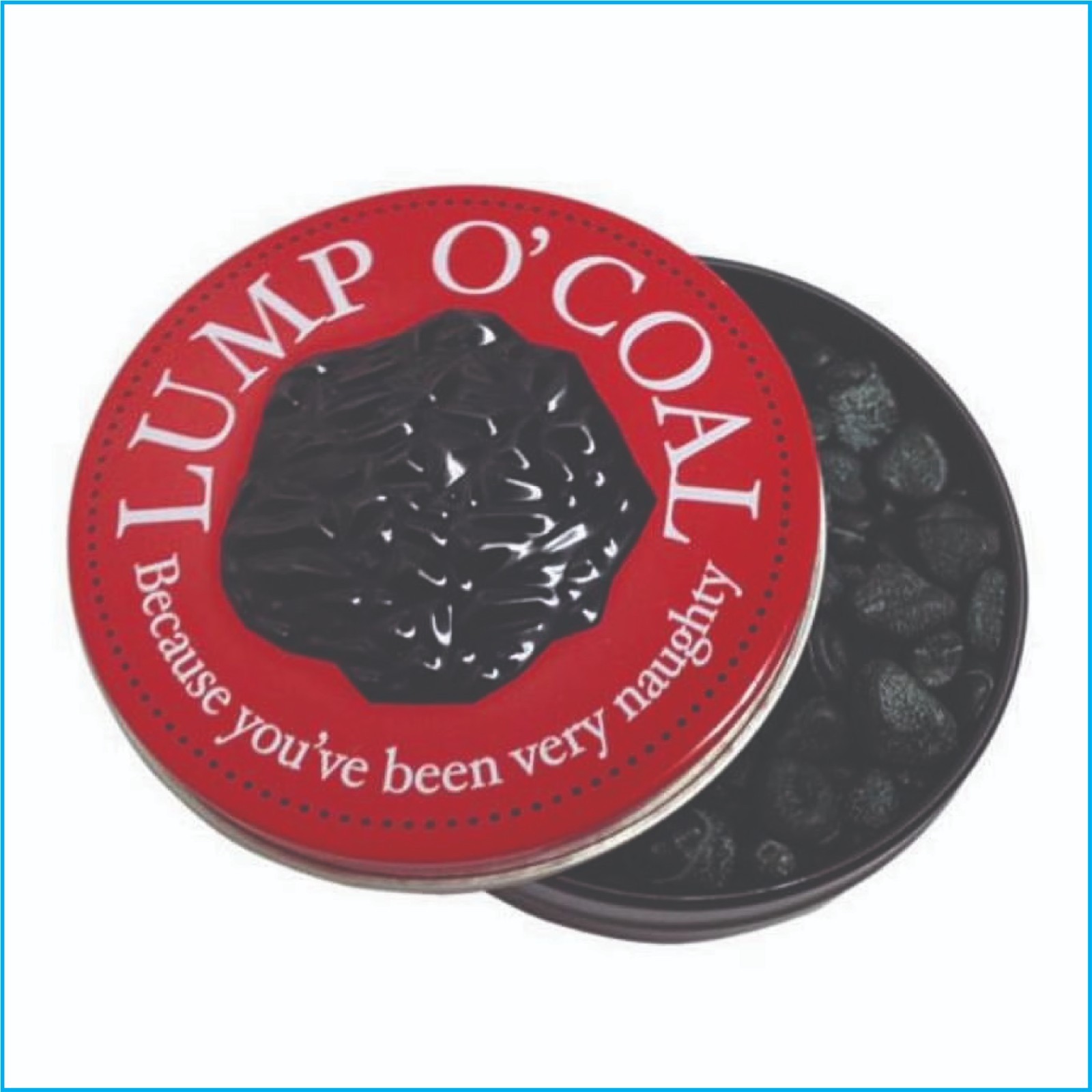 Boston America Lump O Coal Chewing Gum Candy Tin Christmas Novelty Gag Gift