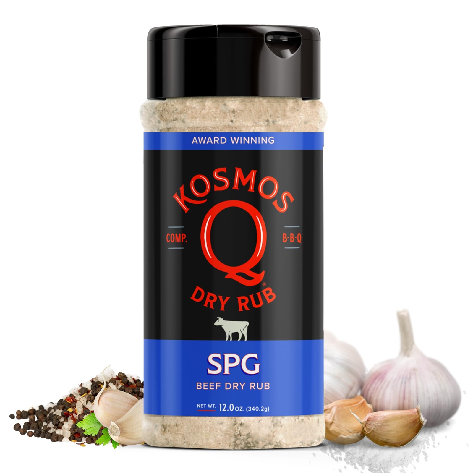 SPG BBQ Dry Rub, Bold Salt Pepper Garlic Blend with Organic Cane Sugar, BBQ S…