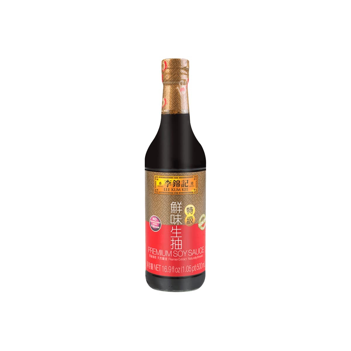 Lee Kum Kee Premium Soy Sauce, 16.9-Ounce Bottle (Pack 16.9 Fl Oz of 2)