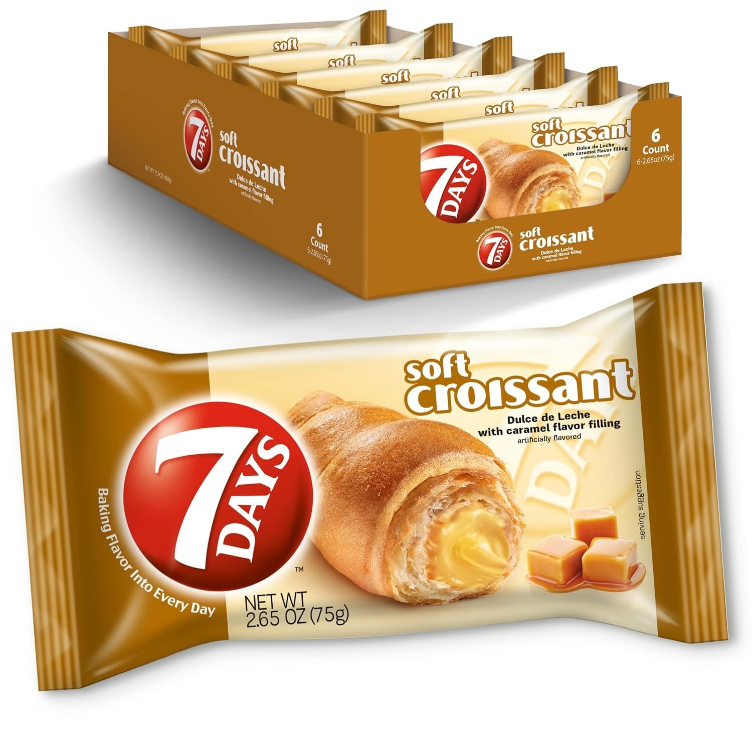 Soft Croissant, Caramel – Dulce De Leche, Breakfast Pastry, Individually Wrap…