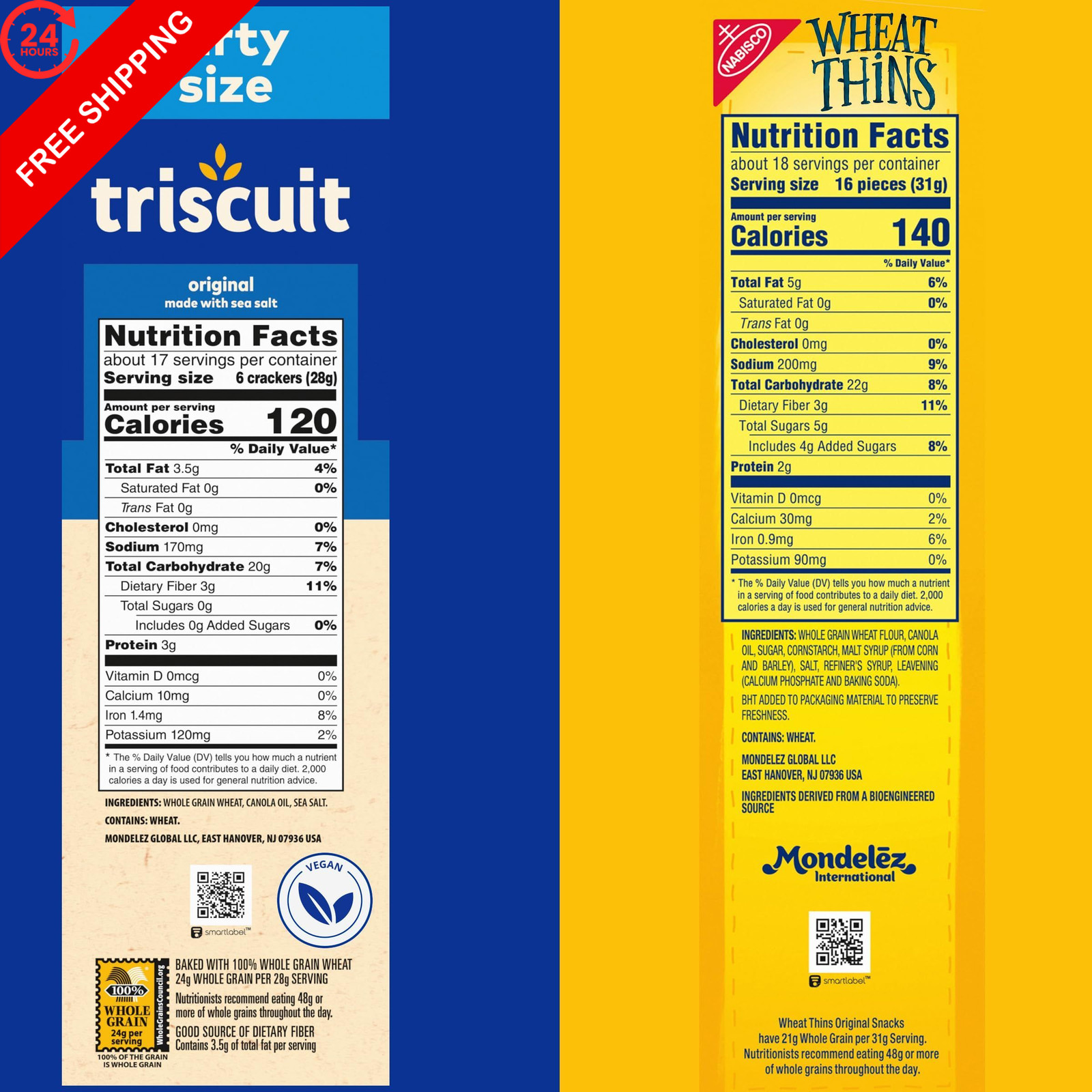 Triscuit Original Whole Grain Wheat Vegan Crackers and Thins Party Size
