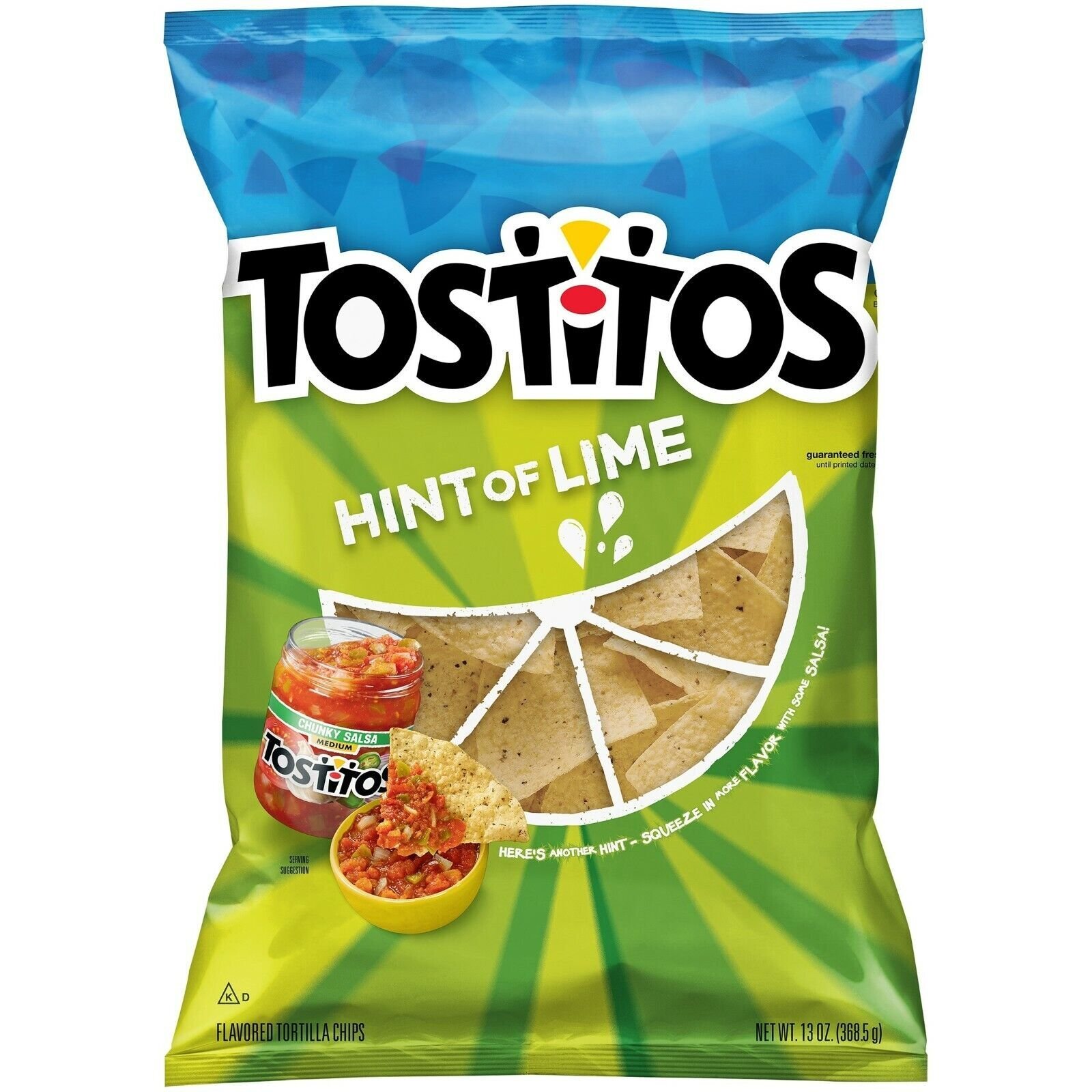 Tostitos HINT OF LIME Tortilla Chips (1 Bag)