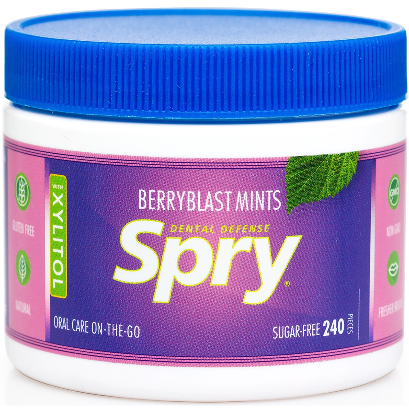 Spry Xylitol Natural Berry Blast Mints Sugar Free Candy – 240 Count (Pack of 1)