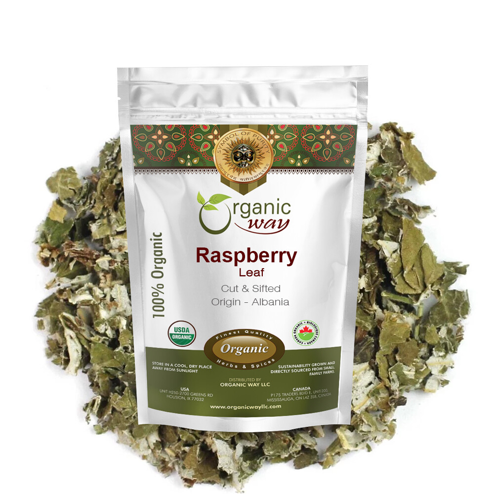 Organic Way Raspberry Leaf Cut & Sifted – Organic, Kosher & USDA Certified