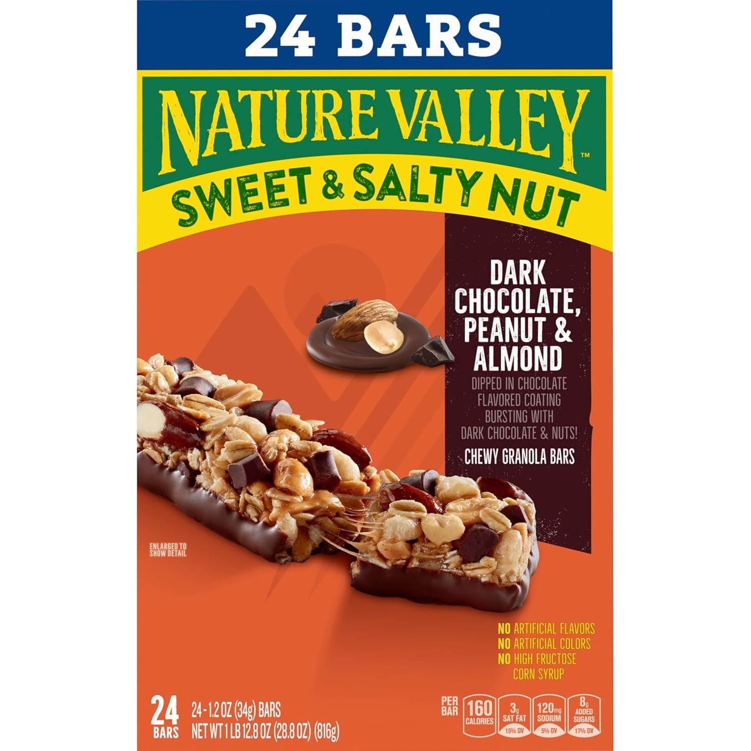 Energy-Boosting Gluten-Free Granola Bars – Dark Chocolate & Almonds (24 Pack)