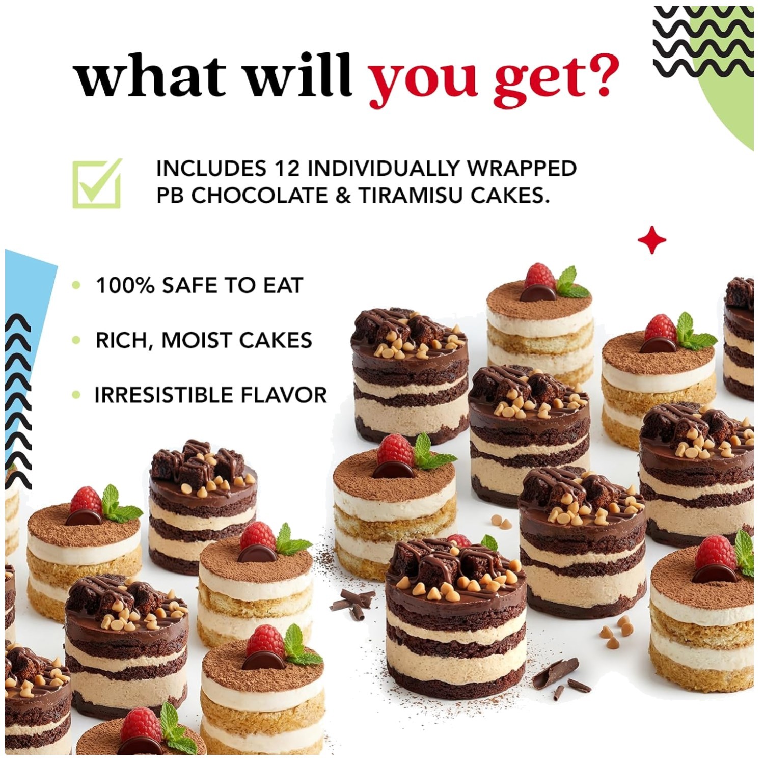 David’s Cookies Peanut Butter Chocolate Mini Cakes – 12 Pack