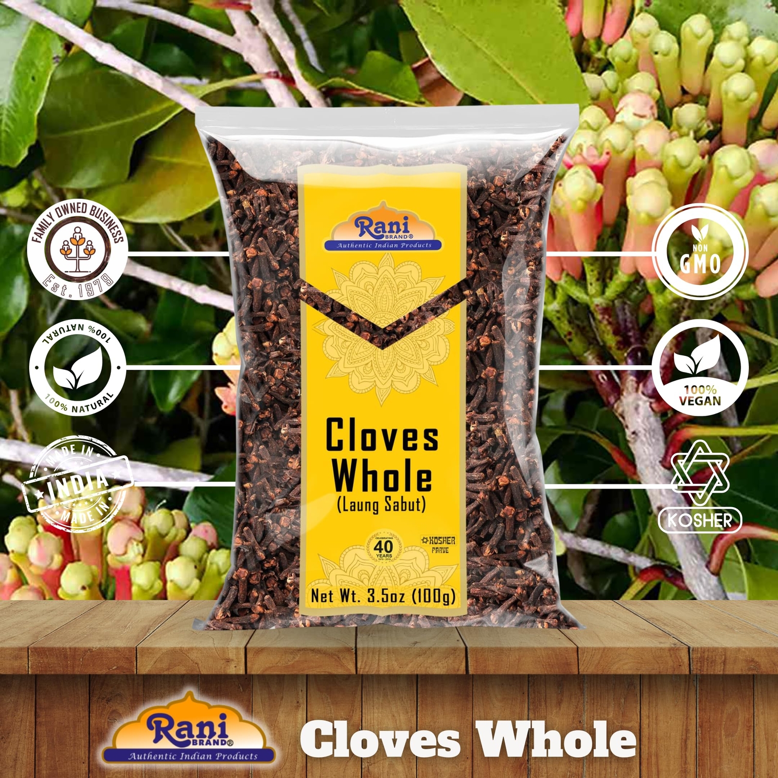 Rani Cloves Whole (Laung) 3.5oz (100g)