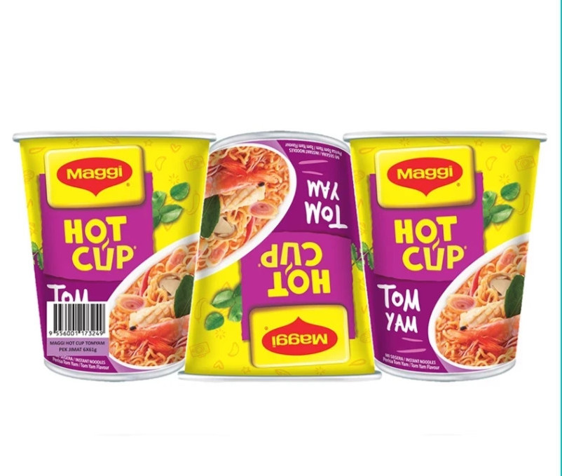 6x HOT Cup Instant Maggi «TOMYAM» Flavour -581g HALAL