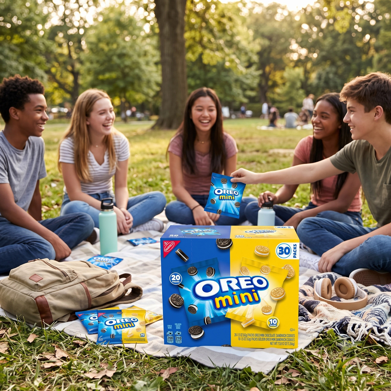 Oreo Mini Sandwich Cookies, Variety Pack, 1.5 oz, 30-count