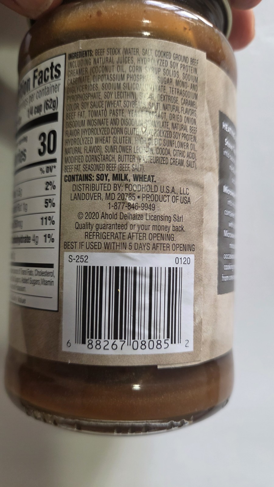 Homestyle Beef Flavored Gravy 12 oz (340g) Jar 3 Pack, 30 Cal, Soy/Milk/Wheat