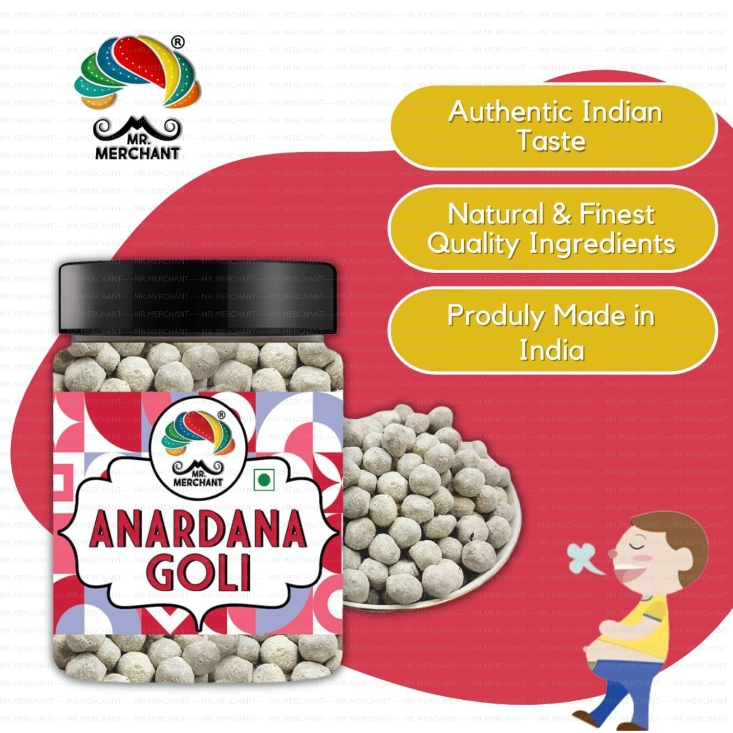 Mr. Merchant Pachak Anardana Goli Churan Digestive After-Meal 300 gm Jar