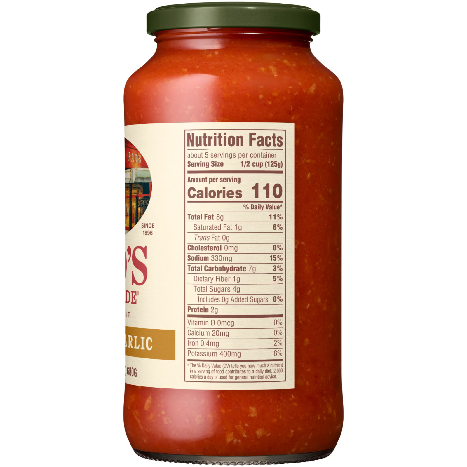 Rao’s Homemade Roasted Garlic Sauce Made with Italian Tomatoes, 24 oz