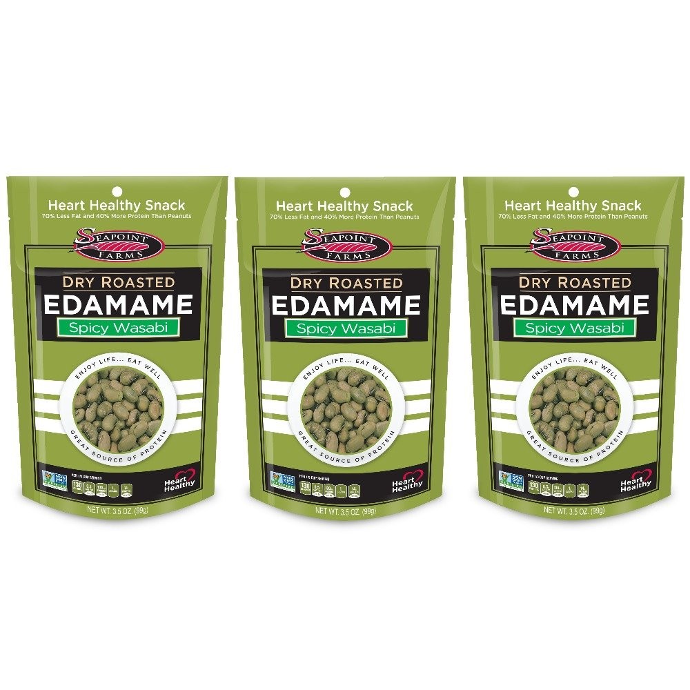 Dry Roasted Edamame, Wasabi, 3.5-Ounce Pouches (Pack of 3)
