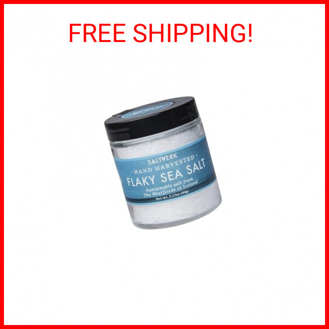 Saltverk Flaky Sea Salt, 3.17 Ounces of Handcrafted Gourmet Salt Flakes from Ice