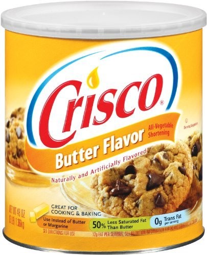 Crisco Butter Flavor All-Vegetable Shortening, 48 3 pounds,
