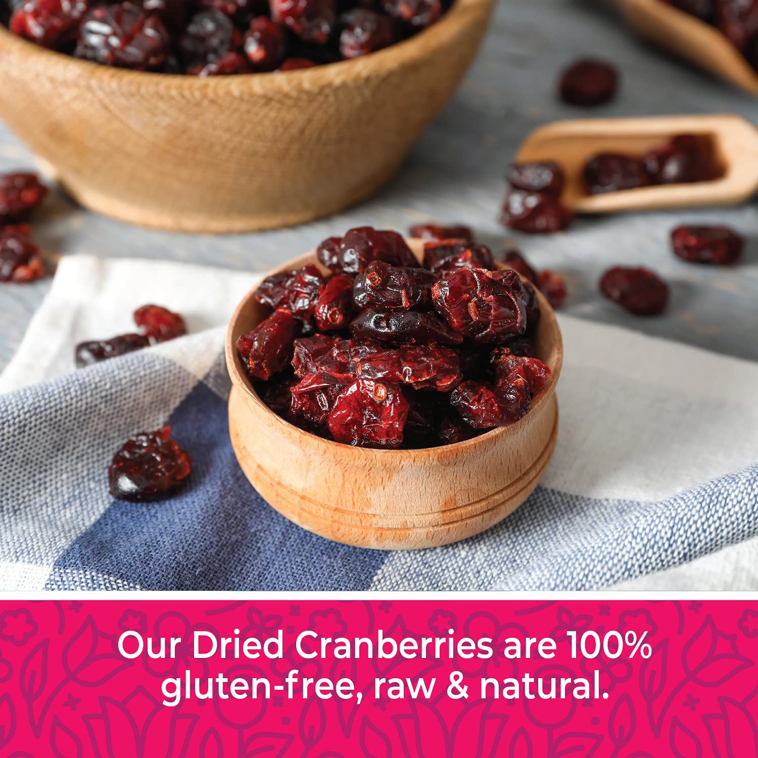 Herbaila Dried Cranberries , 2 lbs. Bulk Fruit, Dried…