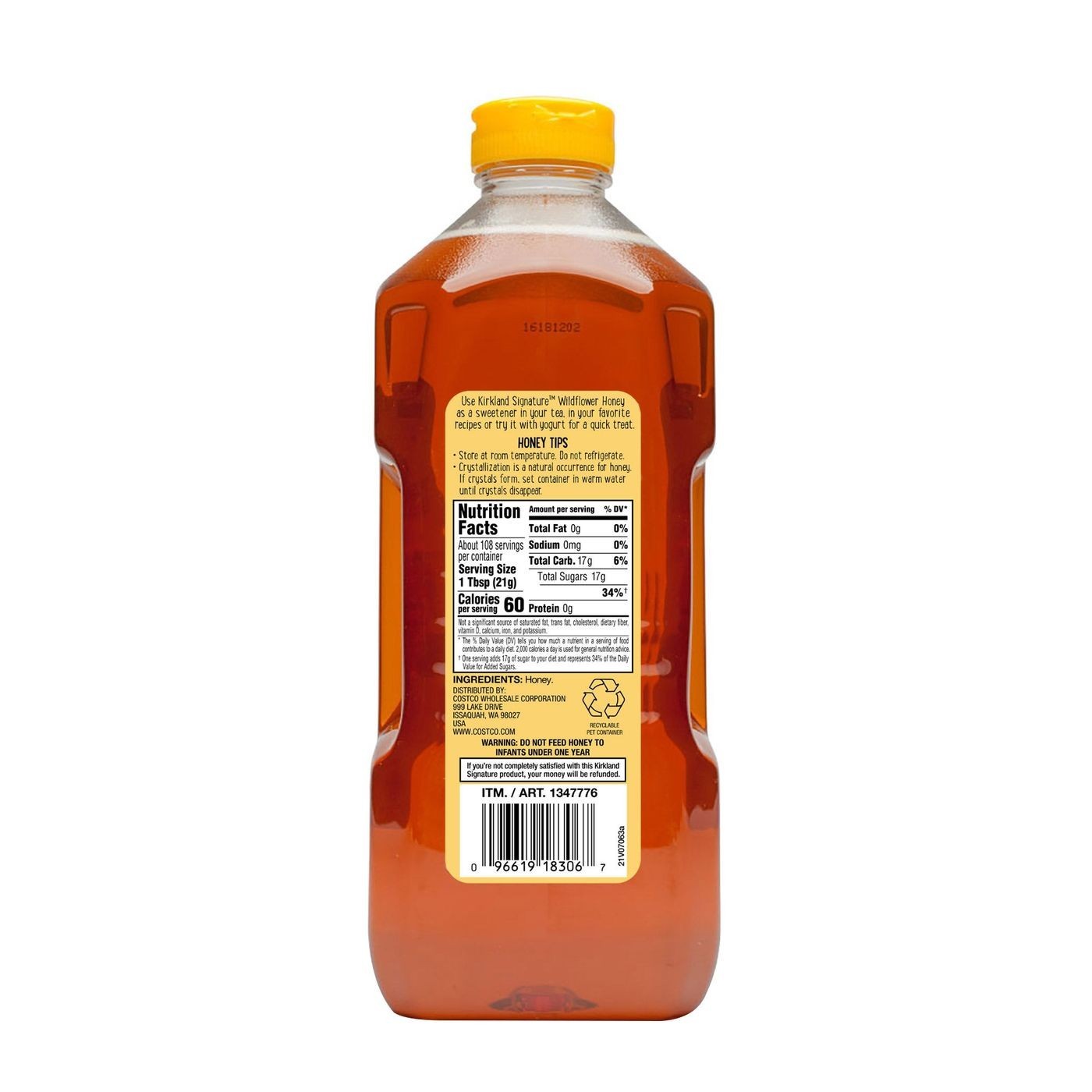2 Pack Kirkland Signature Wild Flower Honey, 5 lbs EXP 03/2027