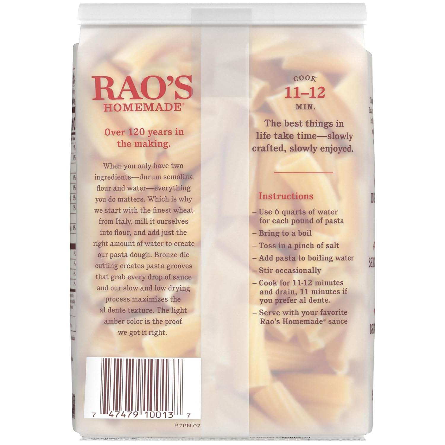 Rao’s Homemade Rigatoni Pasta, 16 oz