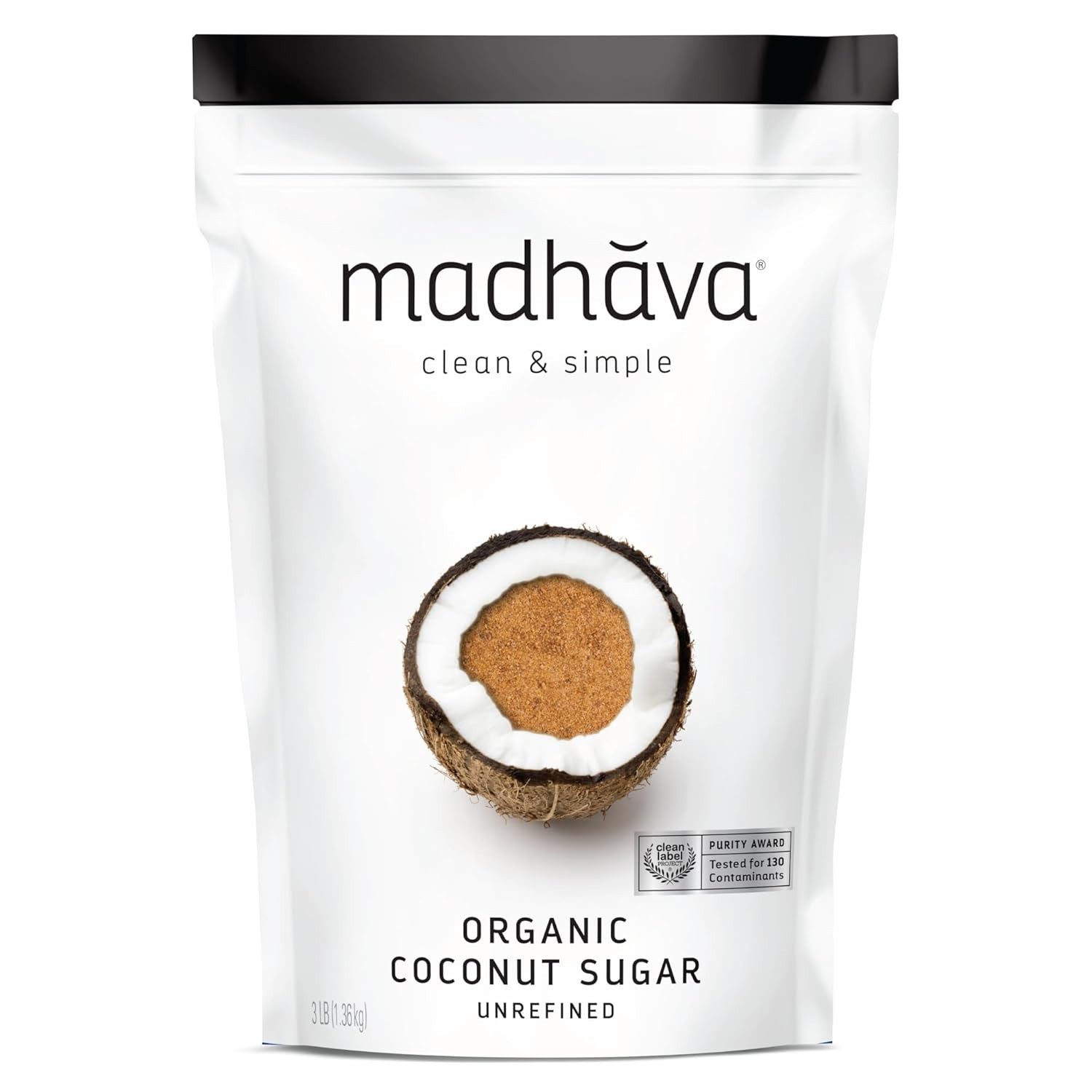 Organic Coconut Sugar 3Lb Natural Sweetener Non-GMO Coffee Tea Recipes