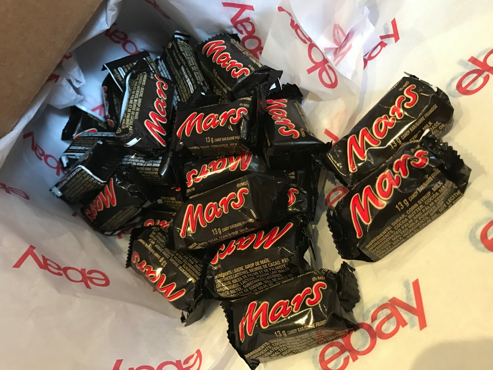 MARS MILK CHOCOLATE MINI BARS FROM CANADA – CERTIFIED PEANUT FREE – 100 BARS