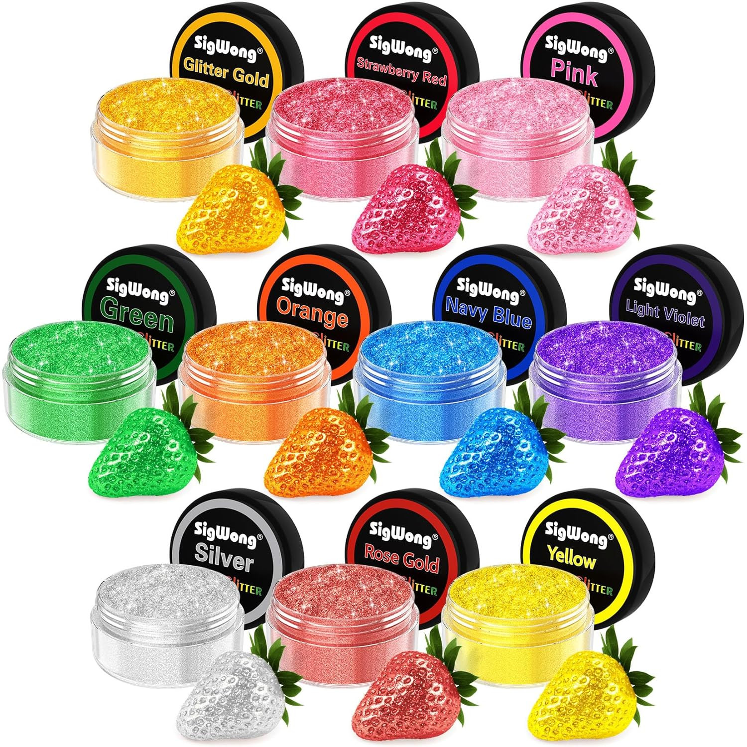 Edible Glitter – 10 Colors Luster Dust Edible Set for Drinks, Food Grade Edible