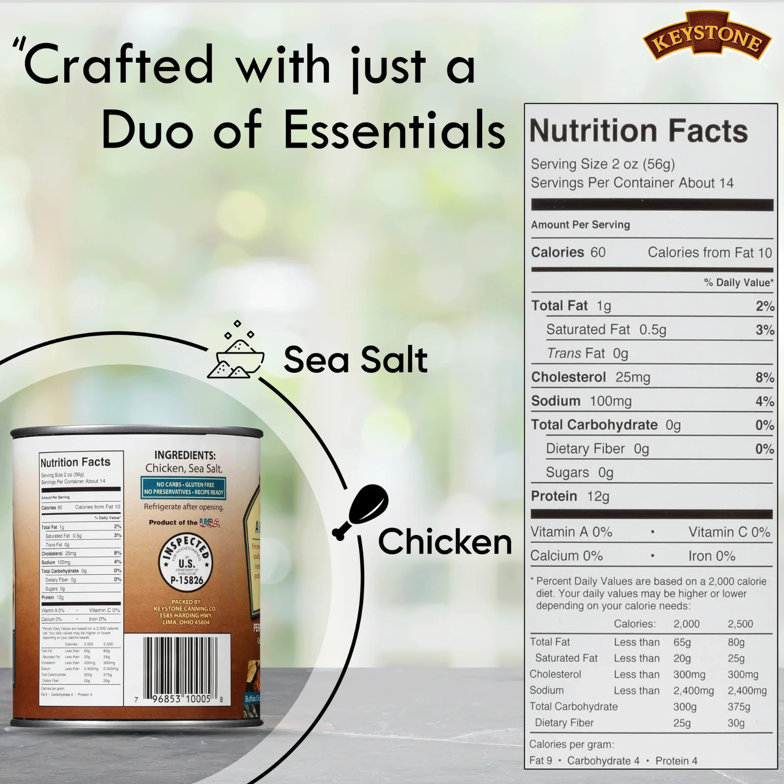 Keystone All Natural Chicken Canned -28 oz ,Free Shipping