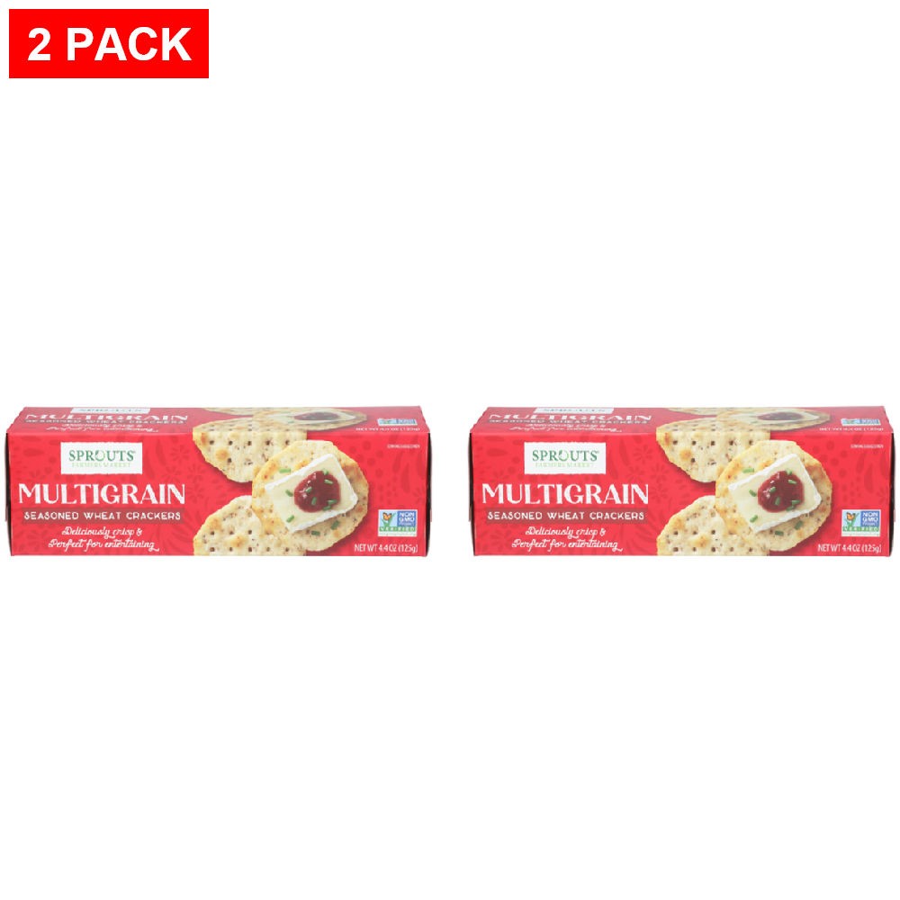 2 Pack – Sprouts Multi-Grain Wheat Crackers 4.4 oz