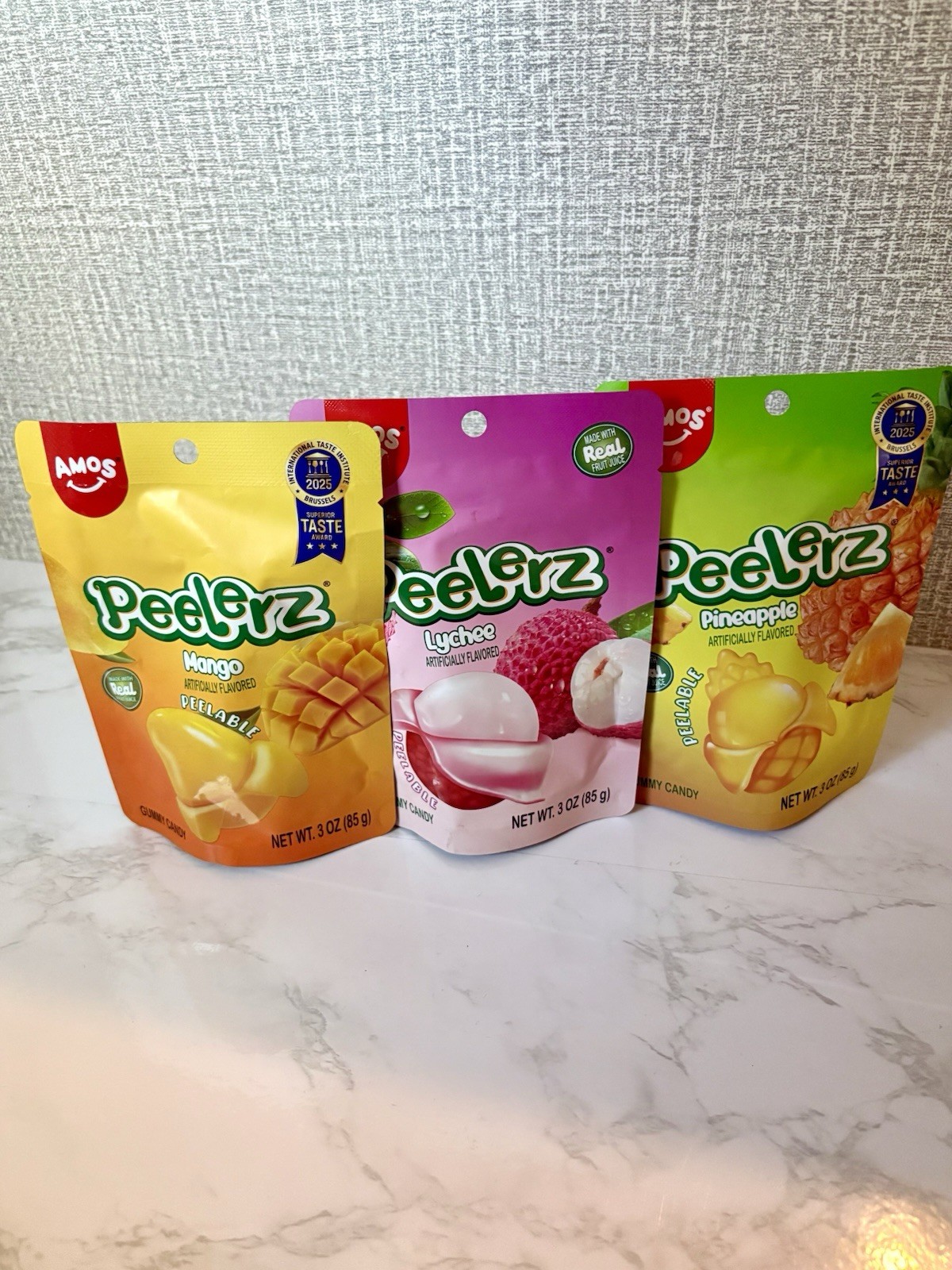 Amos Peelerz Gummy 3 Pack Assorted Flavors TikTok Viral 3x 85g Each