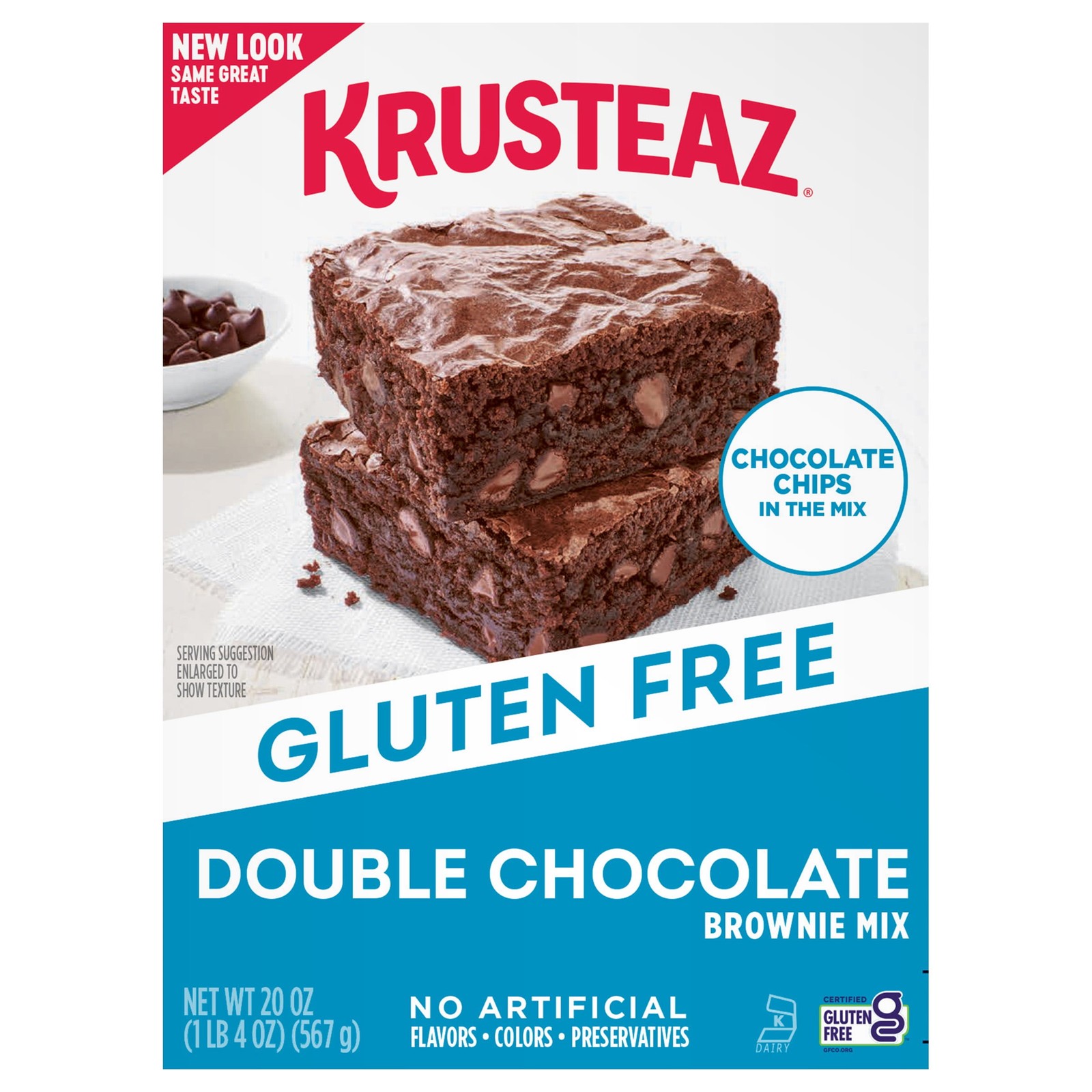 Krusteaz Double Chocolate Brownie Mix, Includes Chocolate Chips, 20 oz