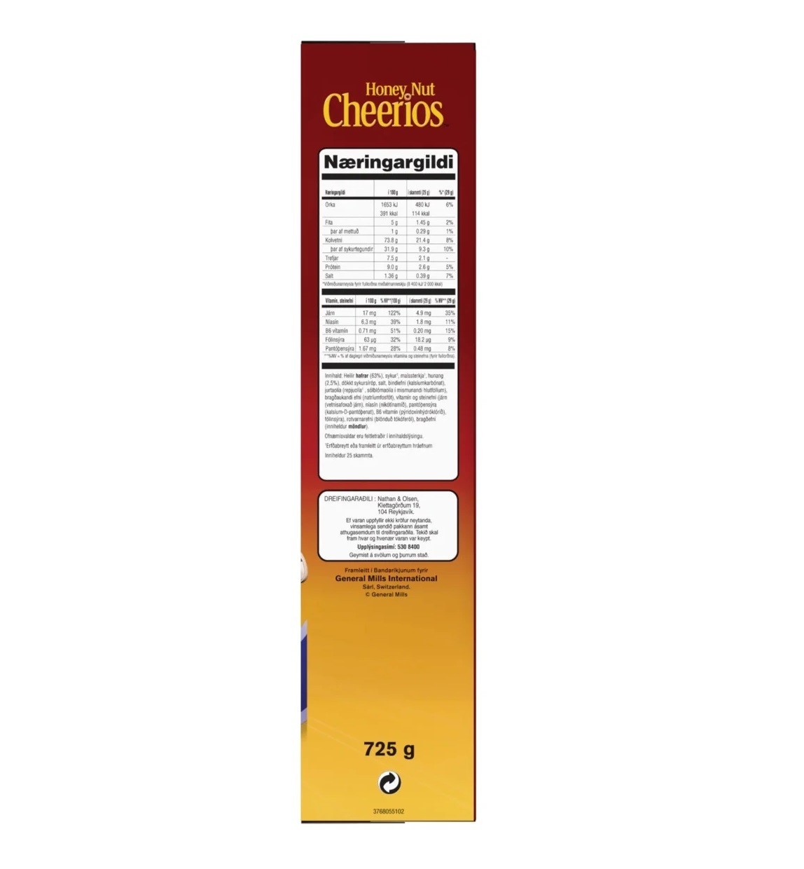 Honey Nut Cheerios, Heart Healthy Gluten Free Breakfast Cereal, Mega Size, 27.2.