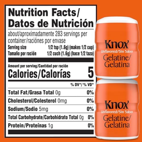 Knox Unflavored Gelatin, 2 Ct Pack, 16 Oz Canisters Assorted Sizes
