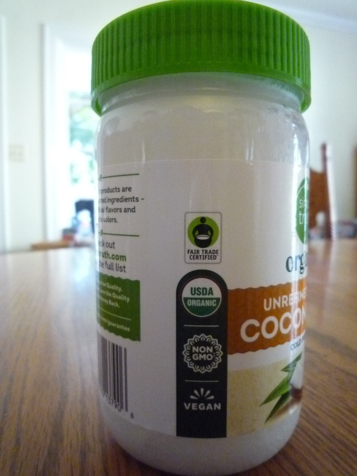 Simple Truth Organic Unrefined Virgin Coconut Oil Cold Pressed 14 FL OZ (414ml)