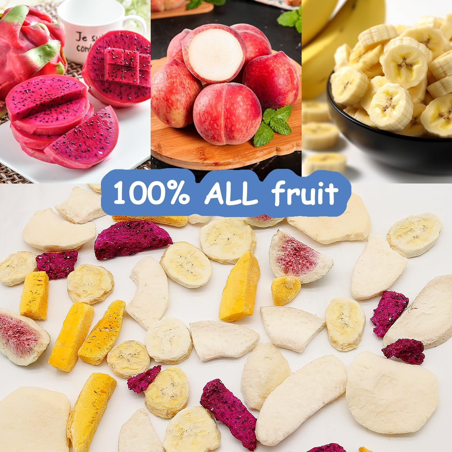 Freeze-Dried Mixed Fruit, 12 Pack Single-Serve Pack, Non GMO, Kosher, No Add …