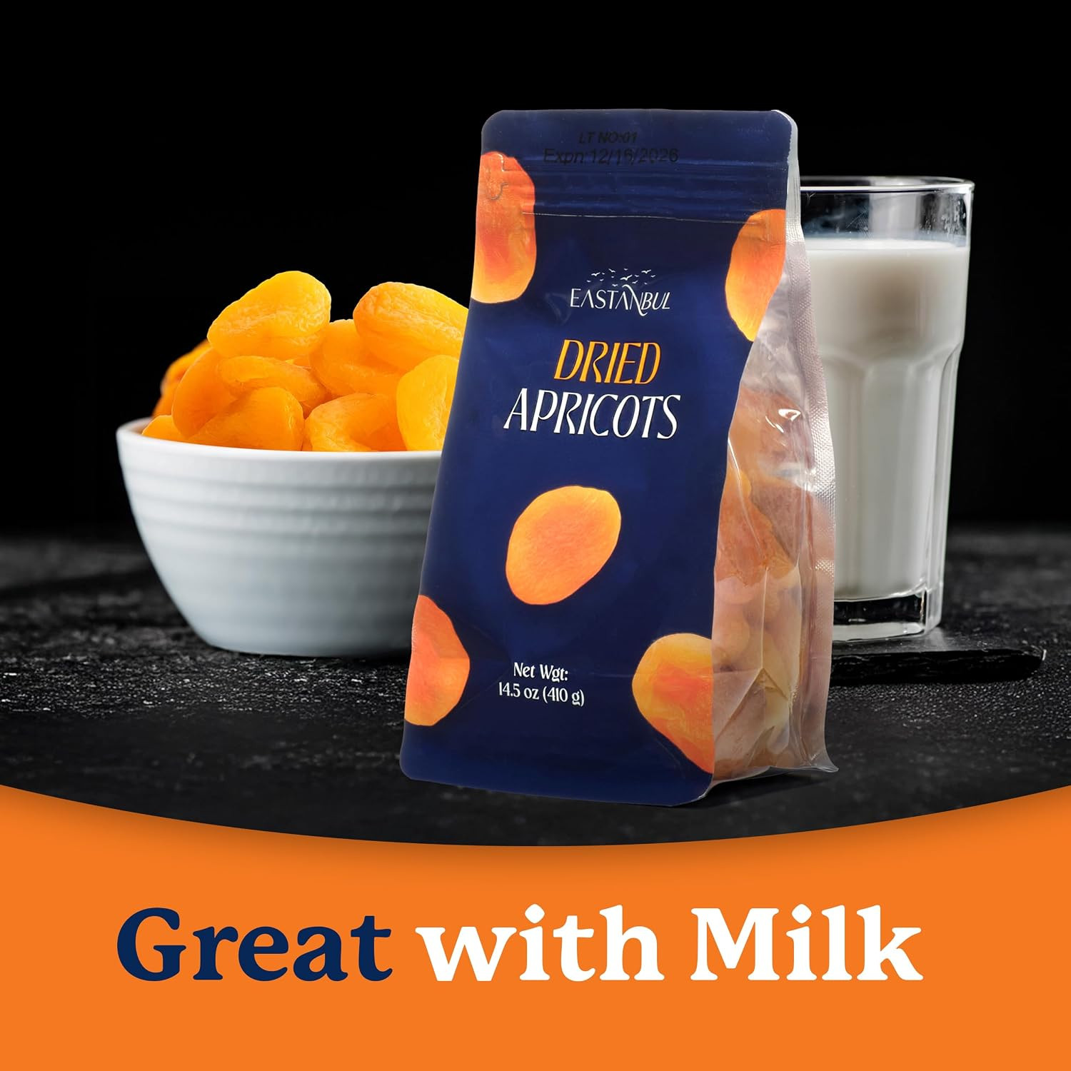 Dried Apricots, 14.5Oz, Apricots Dried Fruits Snacks, No Sugar Added, Premium Tu