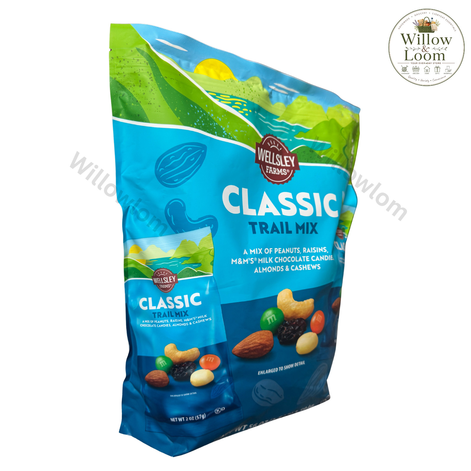 Wellsley Farms Classic Trail Mix Multi Pack Snack Packs 28 Count 3.5 lbs Pouch