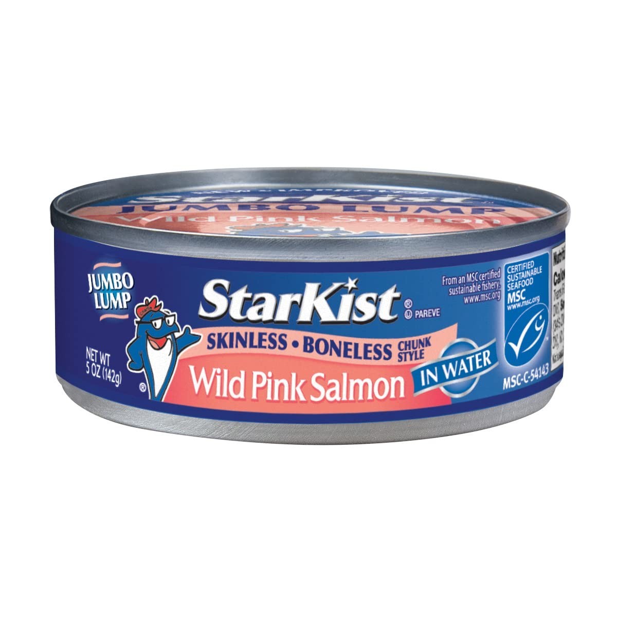 Wild Pink Salmon – Skinless, Boneless – 5 oz Can