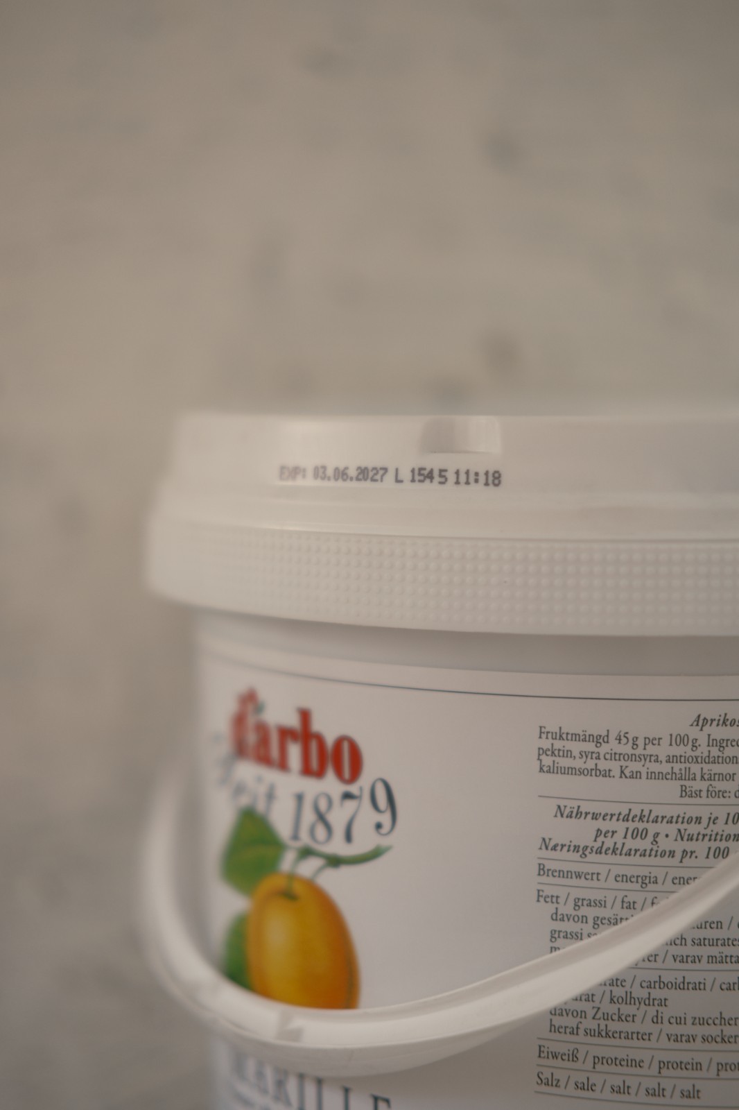 D’arbo Apricot (Marille) Fruit Spread Preserve 2kg Container – Brand New Import