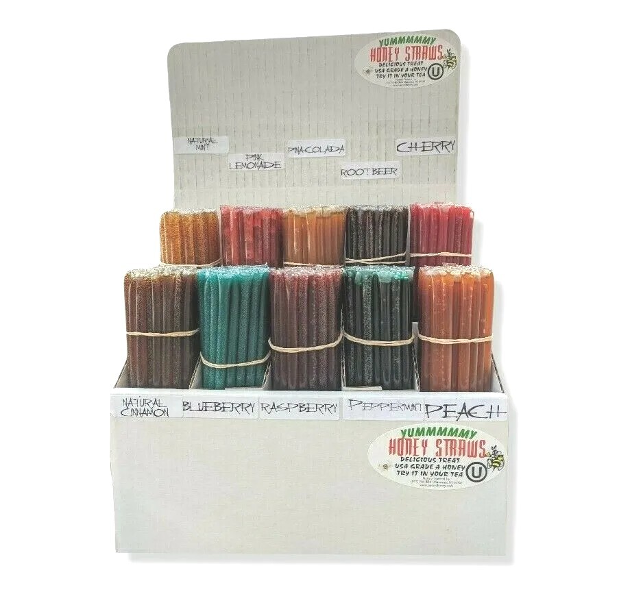 HONEY FILLED STRAWS 500 Straws KOSHER ASSORTED USA HONEY STIX DELICIOUS