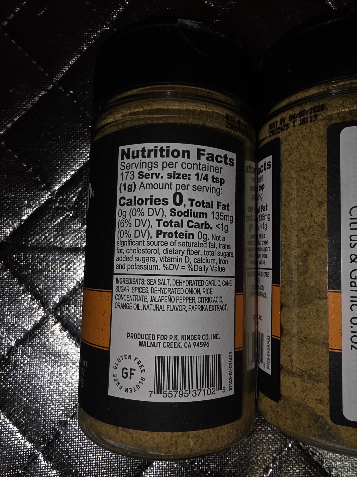 Kinder’s Citrus Garlic Jalapeno BBQ Seasoning Rub 6.1 oz Lot Of 2
