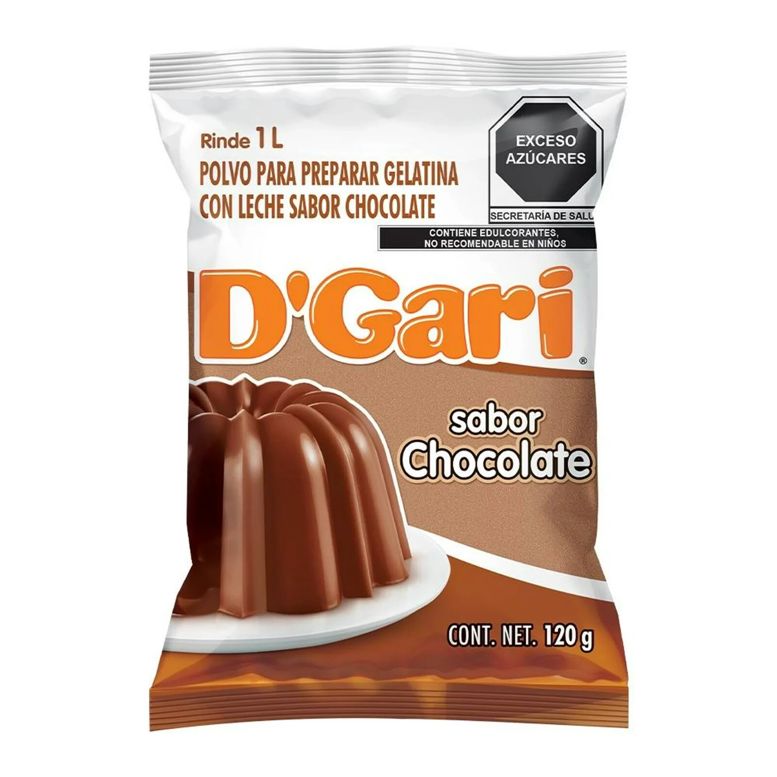 D’Gari~Water Gelatin Powder CHOCOLATE Flavor~Gelatina Mexicana~Get 10/120g