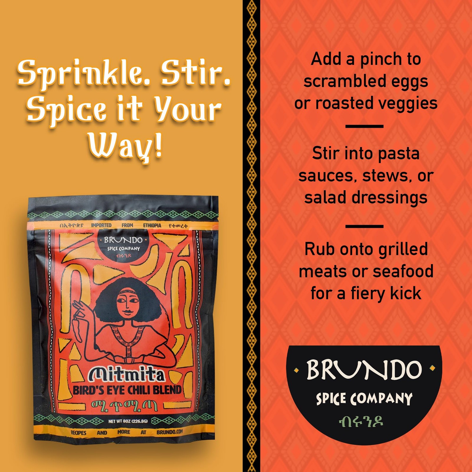 Mitmita | Imported Authentic Ethiopian Spice Blend With Bird’s Eye Chili Pepper