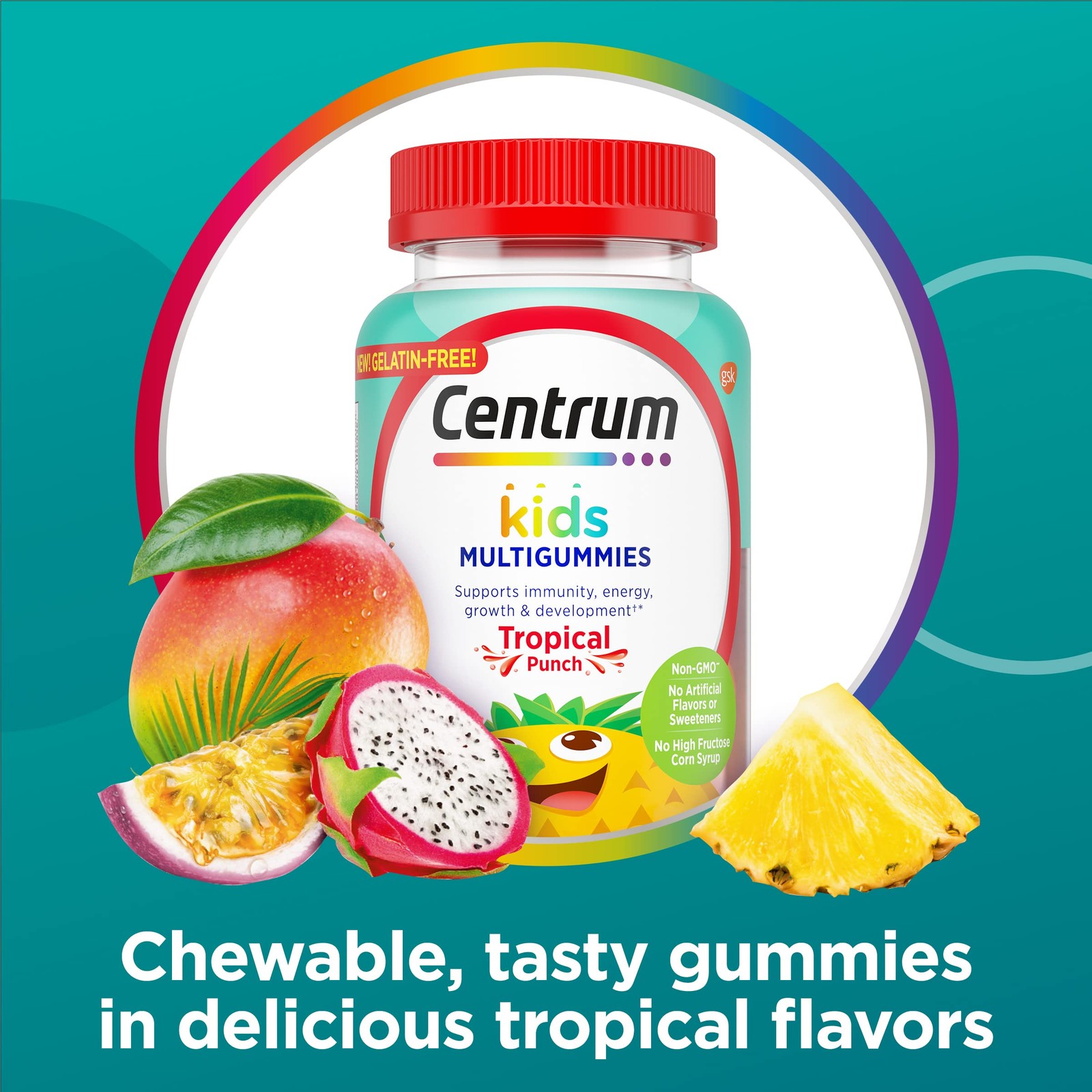 Centrum Kids Multivitamin Gummies, Tropical Punch 150 Count (Pack of 1),