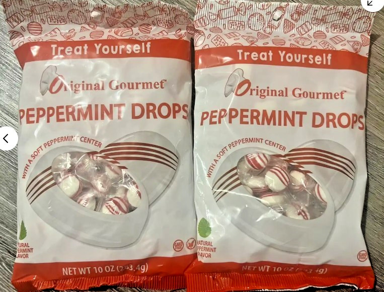 2× Original Gourmet Peppermint Drops – Soft Center – Large 10oz Bags